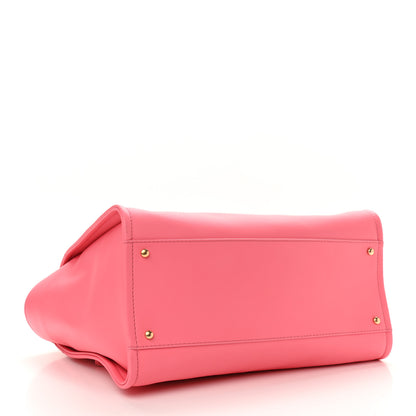 Chanel Calfskin Medium Deauville Tote Coral Pink 5 of 11