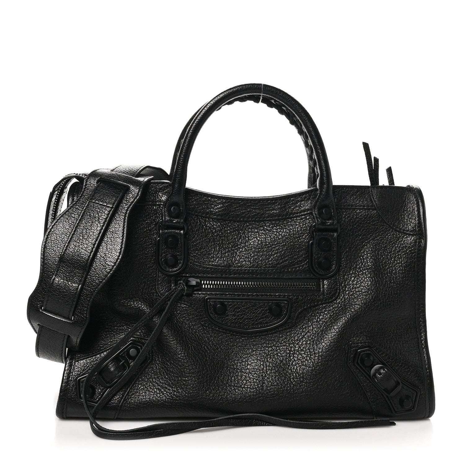 Balenciaga Chevre Black Metallic Edge Hardware S City Black 1 of 9