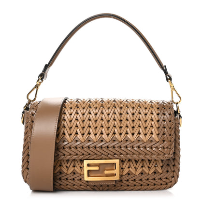 Fendi Nappa FF Woven Baguette Brown 1 of 10