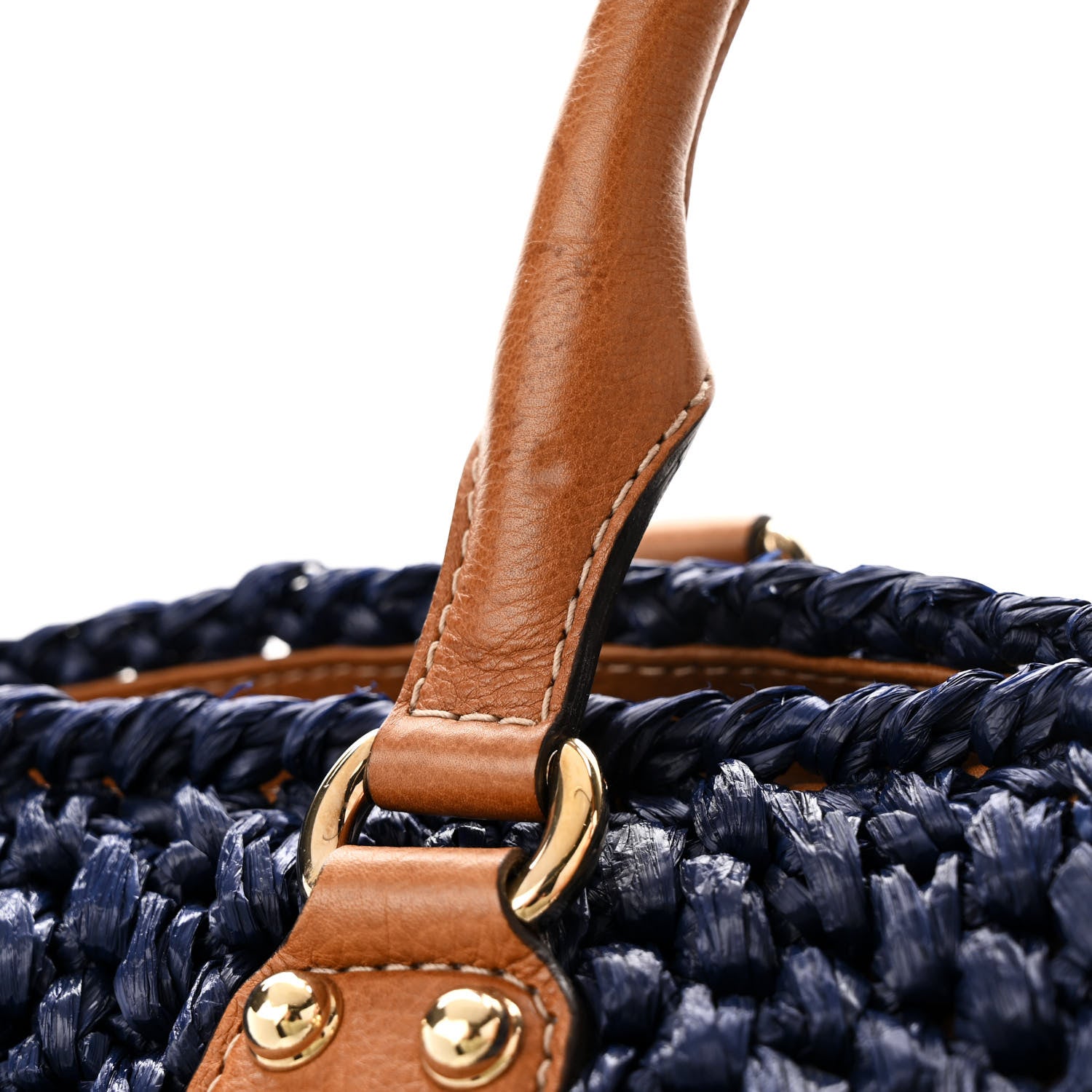 Gucci Raffia Large Santa Monica Tote Blue 14 of 16