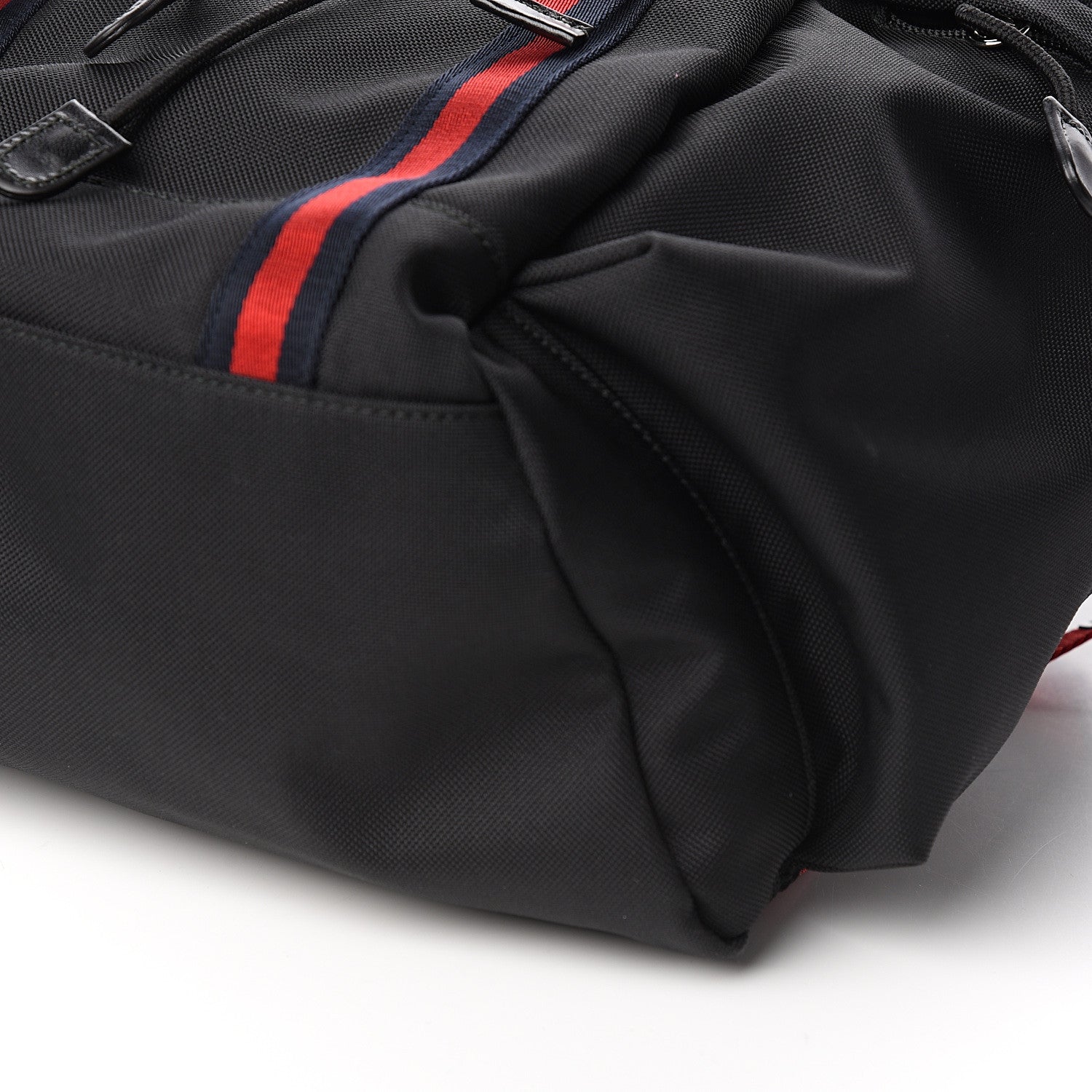 Gucci Techno Canvas Web Double Buckle Backpack Black 8 of 9