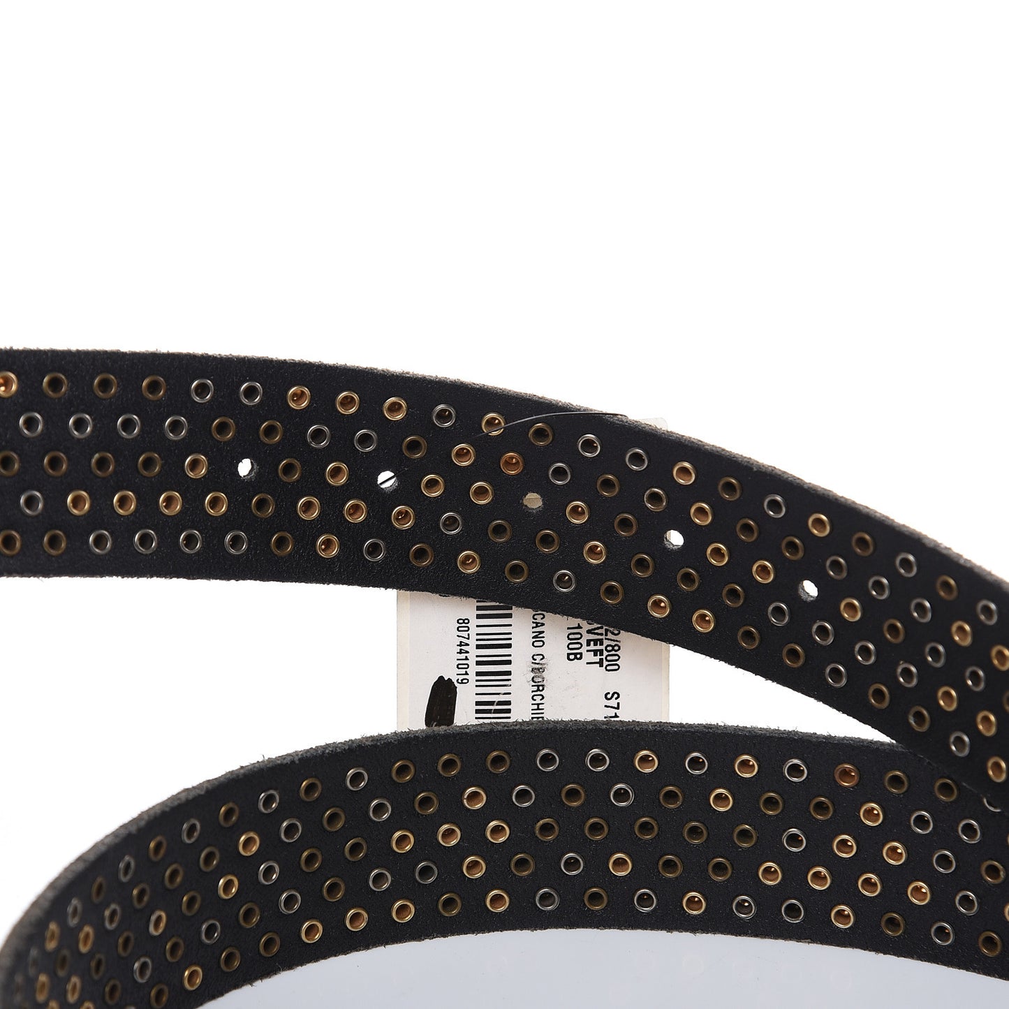 Calfskin Studded Feline Belt 100 40 Black