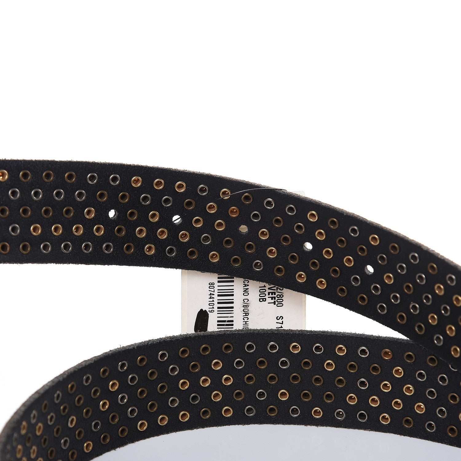Gucci Calfskin Studded Feline Belt 100 40 Black 4 of 6