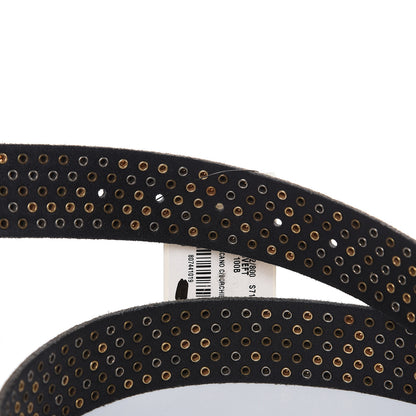 Gucci Calfskin Studded Feline Belt 100 40 Black 4 of 6