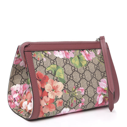 Gucci GG Supreme Monogram Blooms Small Cosmetic Case Beige Multicolor Dry Rose 3 of 10