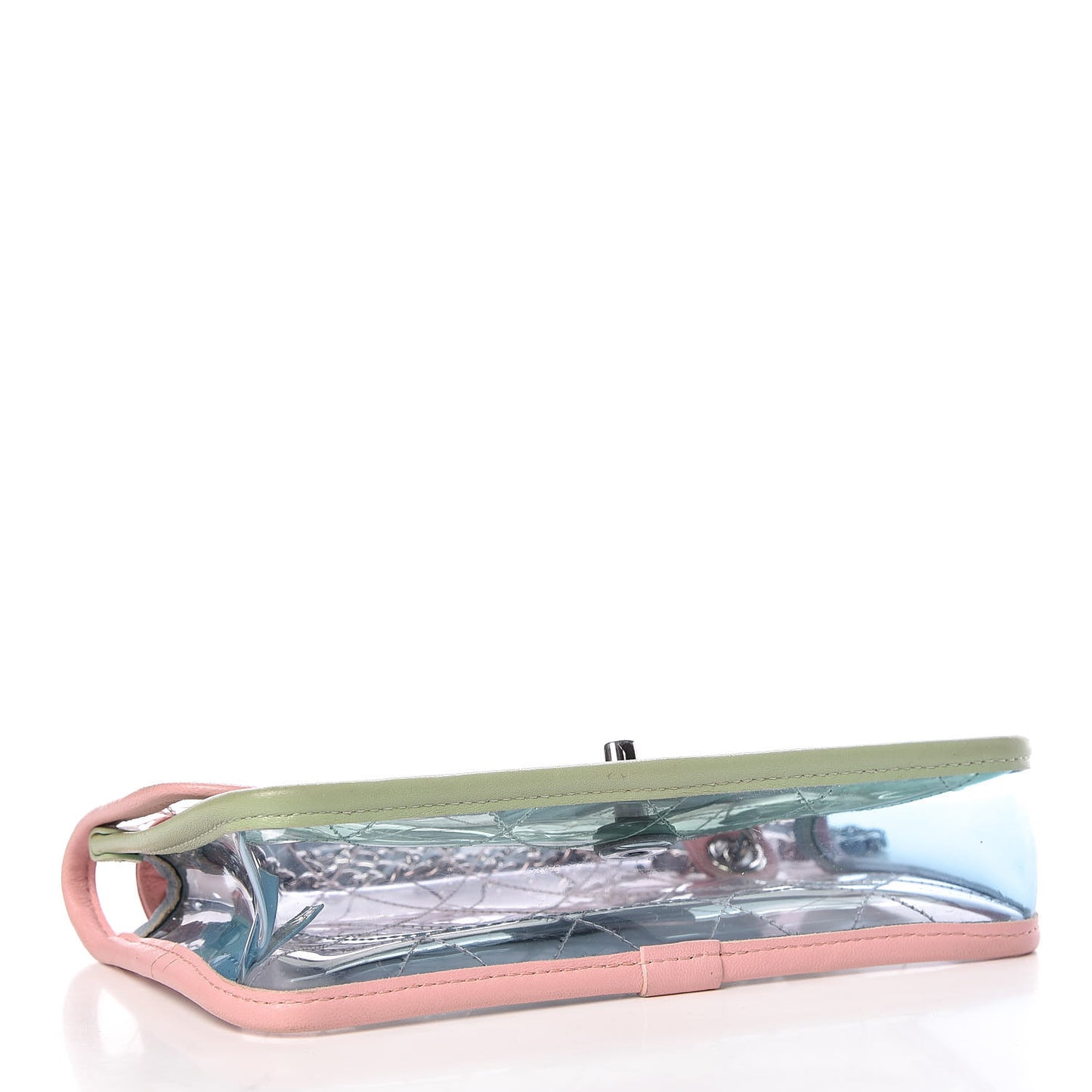 Lambskin PVC Quilted Mini Coco Splash Flap Blue Green