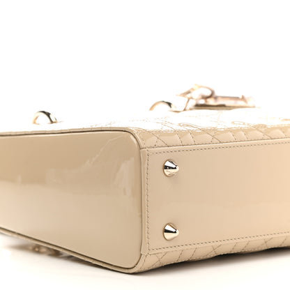 Christian Dior Patent Cannage Small Lady Dior Beige 8 of 9