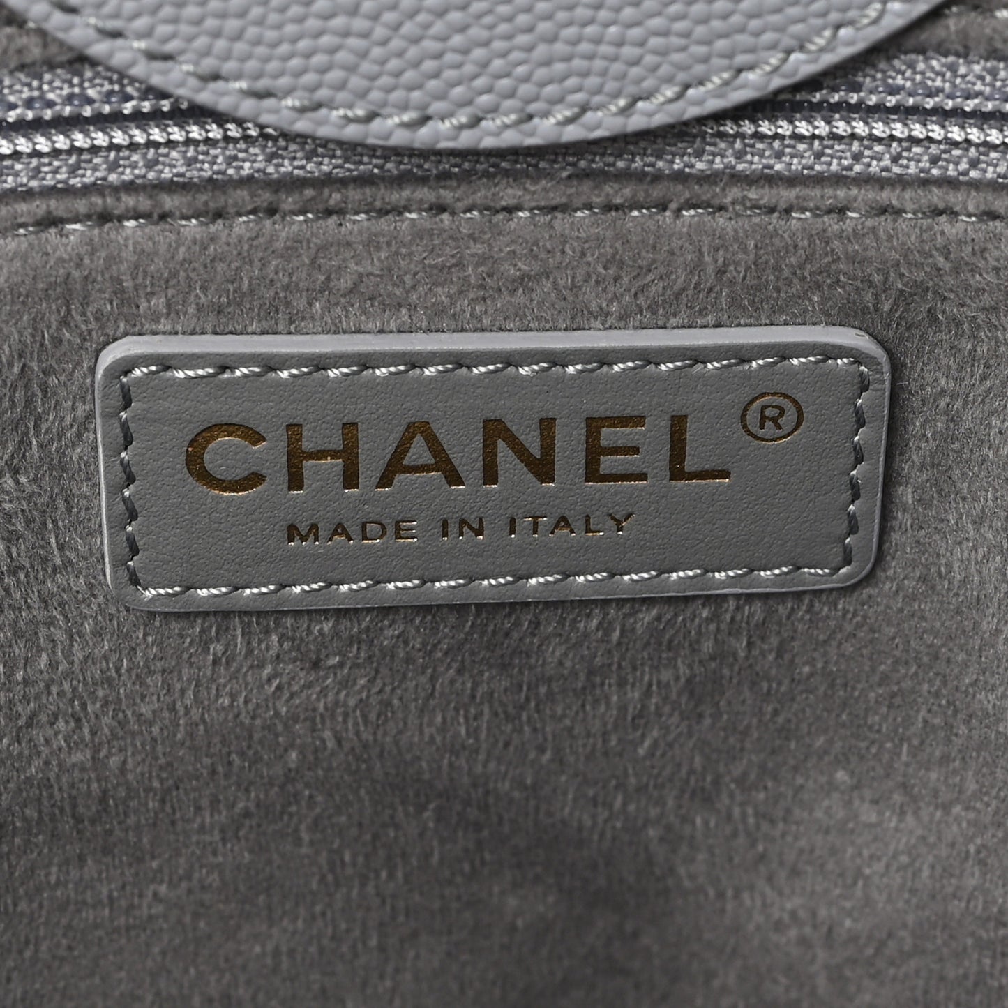 Caviar Studded Small Deauville Tote Grey