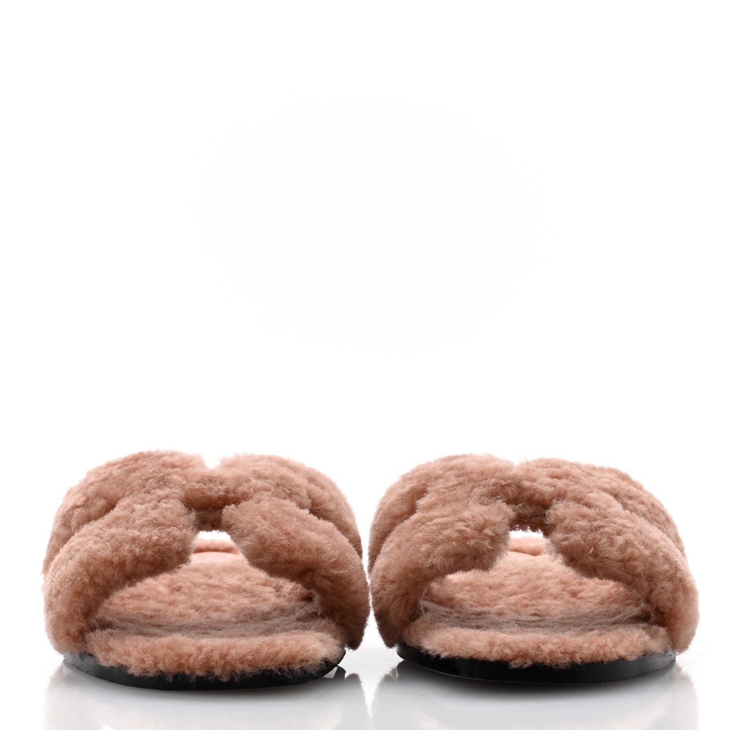 Hermes Woolskin Oran Sandals 39 Rose Aube 2 of 8