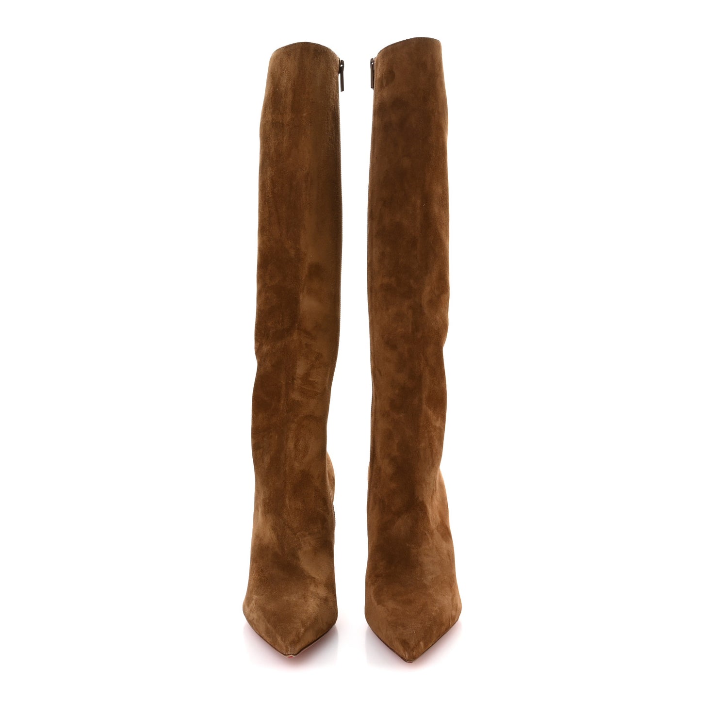 Suede Calfskin Condora Botta 85 Knee Boots 37 Brown