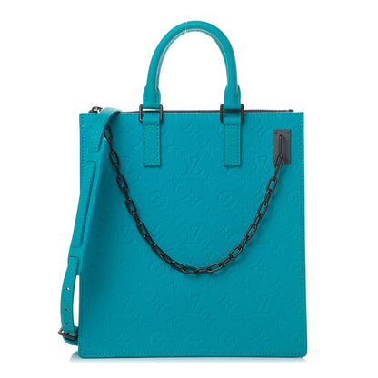 Louis Vuitton Taurillon Monogram Sac Plat Messenger Turquoise 1 of 4