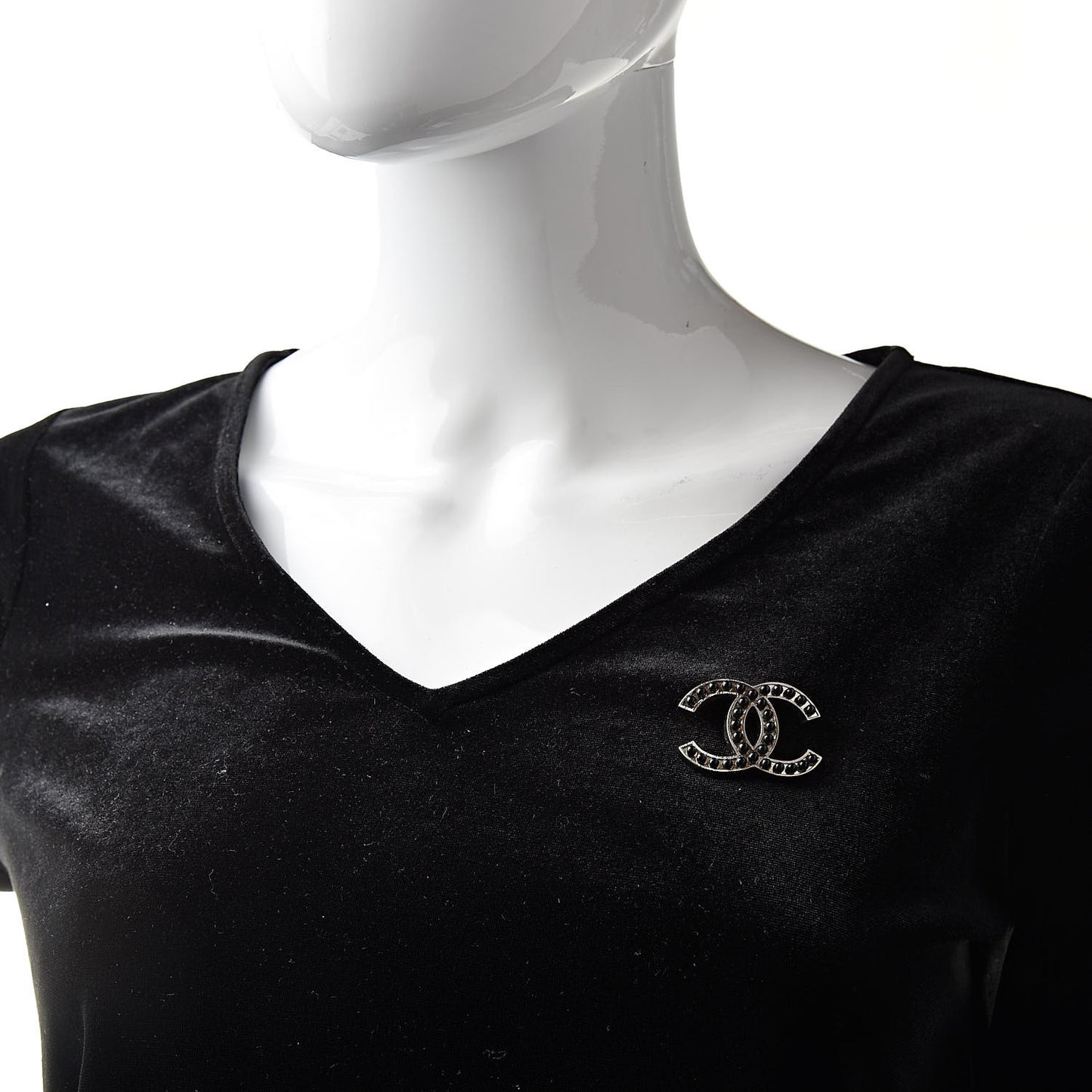 Bead CC Pin Black Silver