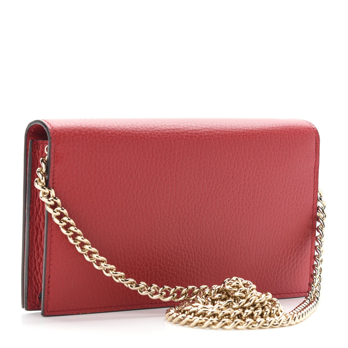 Dollar Calfskin Medium Betty Chain Wallet Tabasco