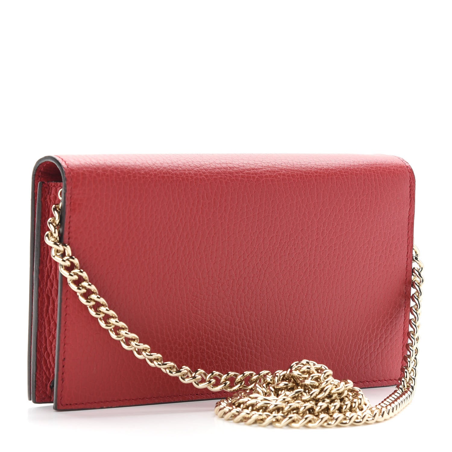 Gucci Dollar Calfskin Medium Betty Chain Wallet Tabasco 3 of 8