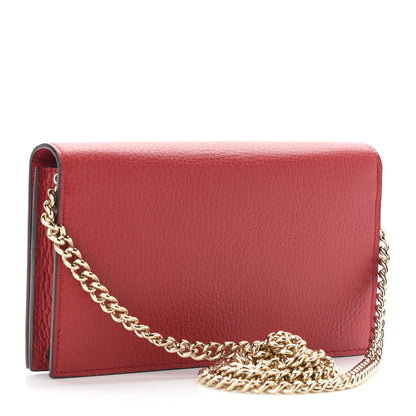 Gucci Dollar Calfskin Medium Betty Chain Wallet Tabasco 3 of 8