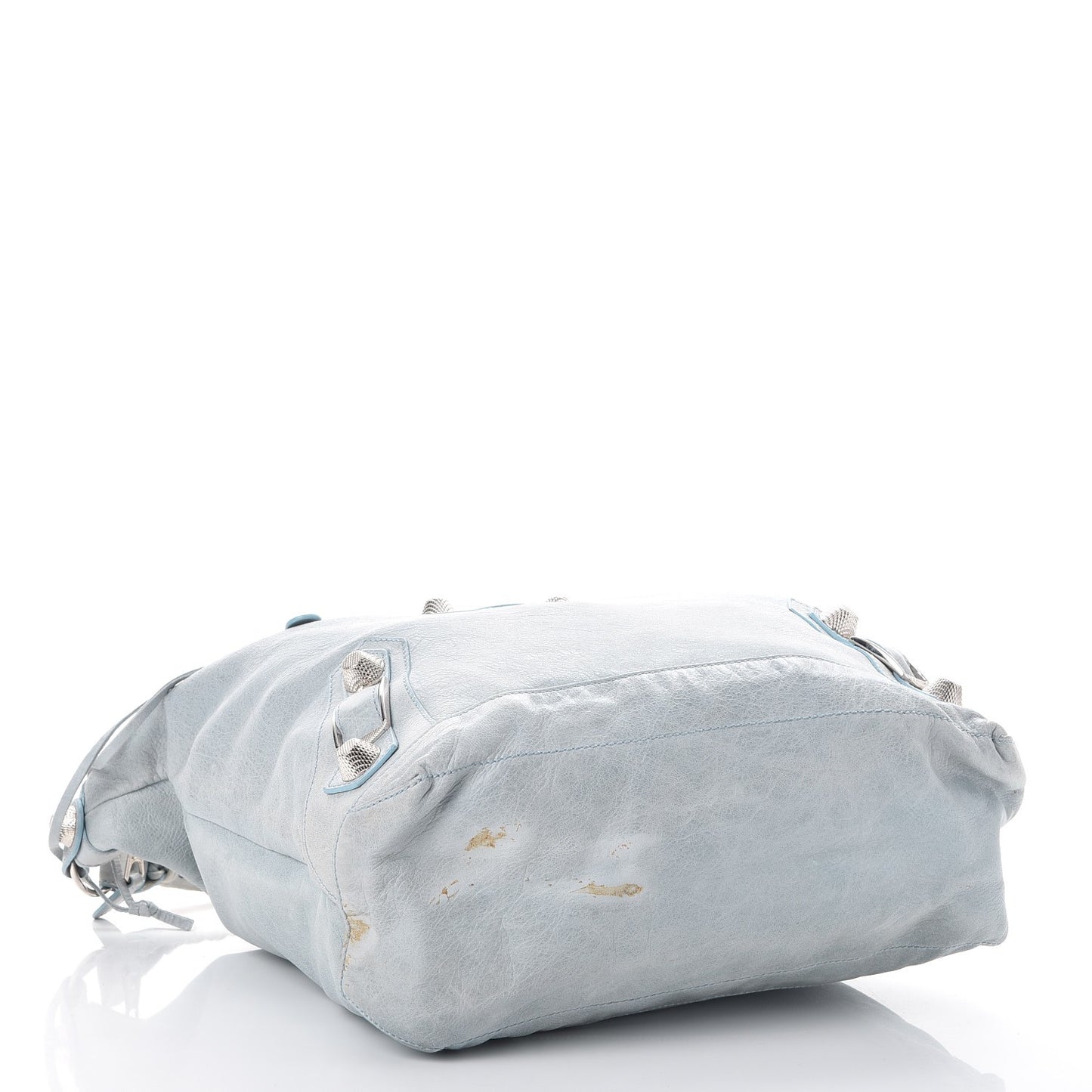 Agneau Giant 21 Silver Hardware Day Hobo Sky Blue