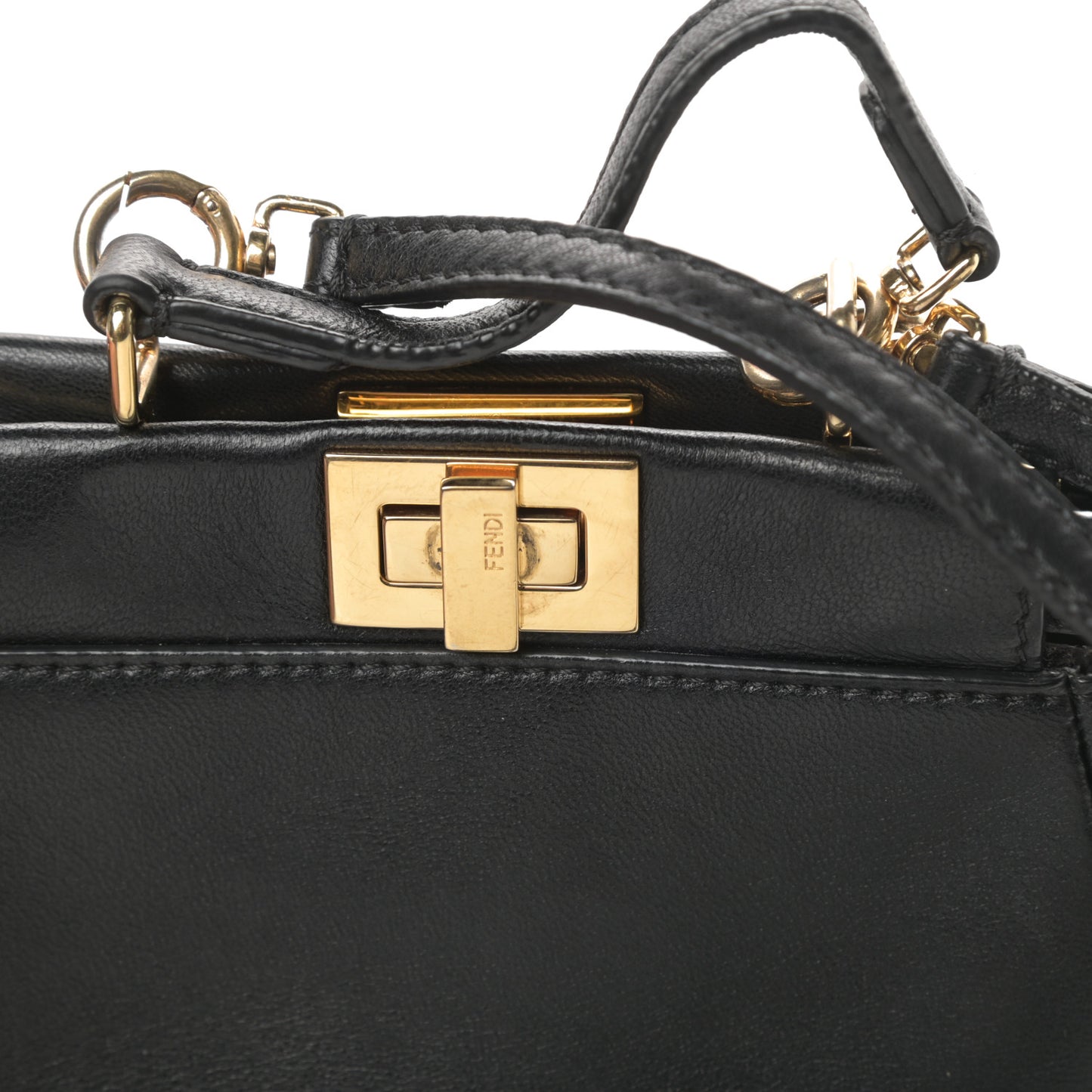 Nappa Micro Peekaboo Iconic Satchel Black