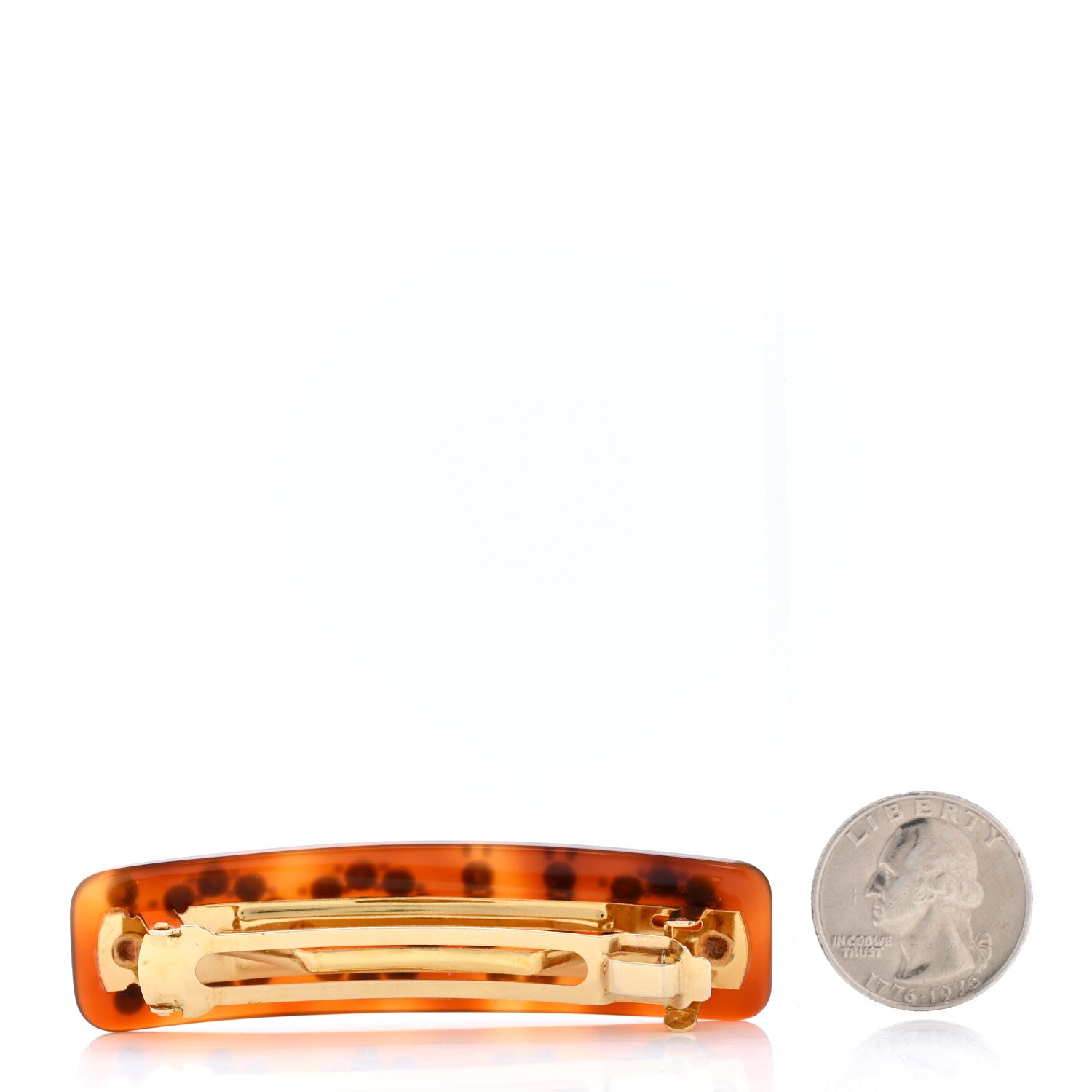 Gucci Resin Crystal Single Hair Barrette Tortoiseshell 2 of 4