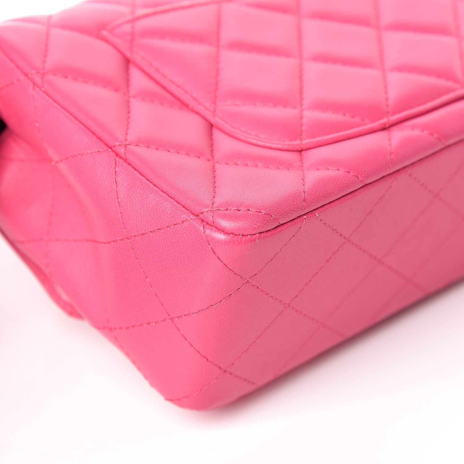 Chanel Lambskin Quilted Mini Rectangular Flap Fuchsia 14 of 21