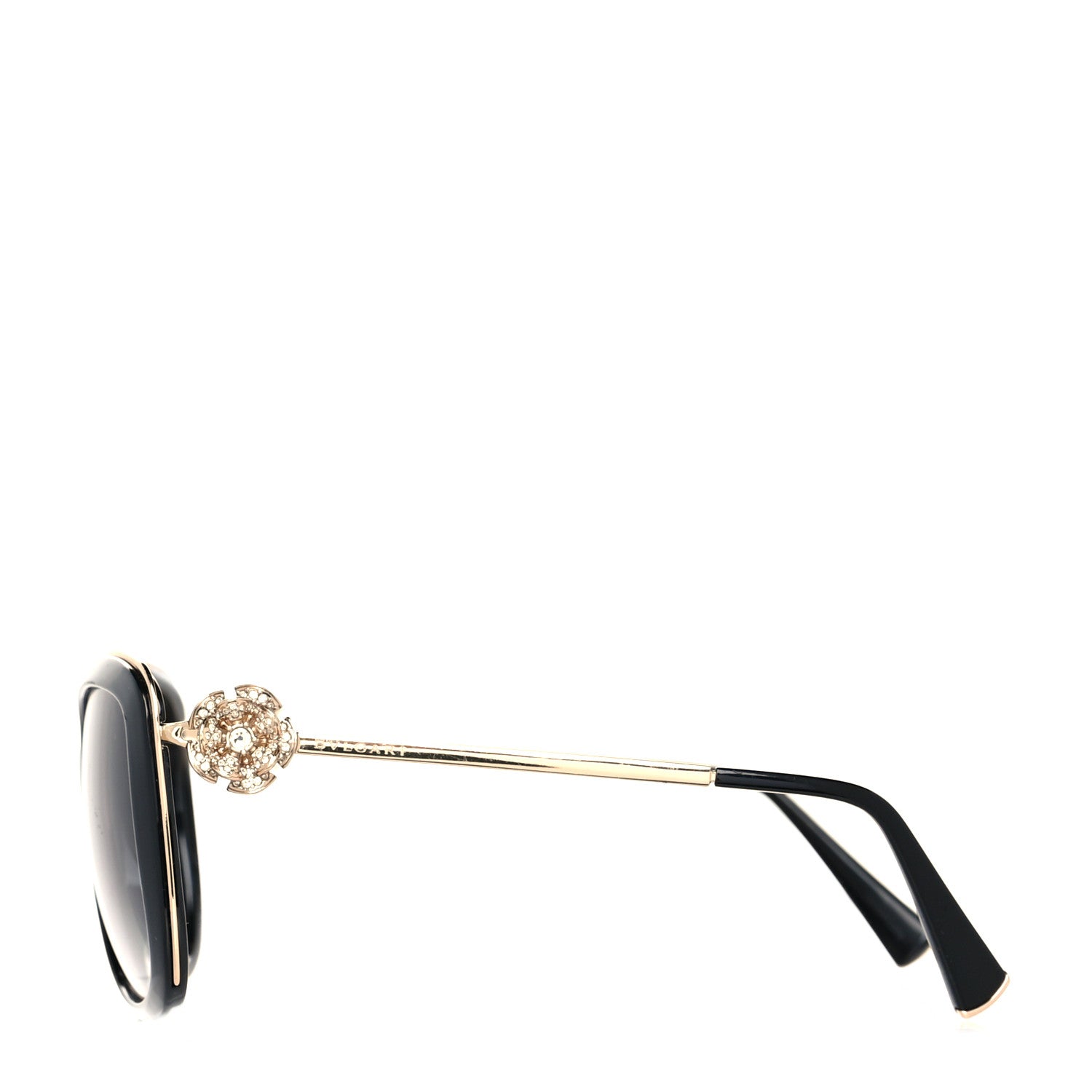Bulgari Crystal Flower Sunglasses 6094-B Black 3 of 8