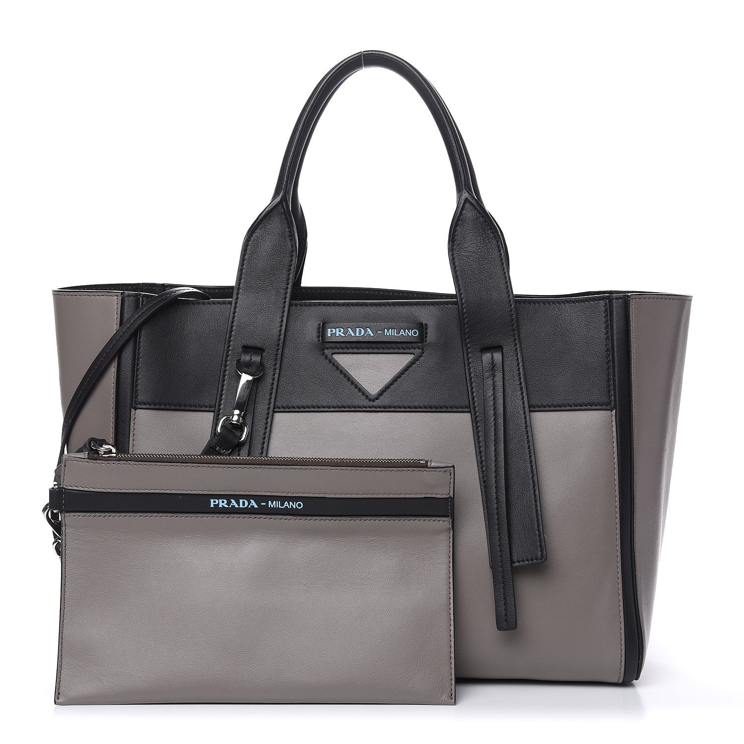 Prada Grace Lux Light Ouverture Large Tote Argilla Black 1 of 9