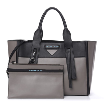Prada Grace Lux Light Ouverture Large Tote Argilla Black 1 of 9