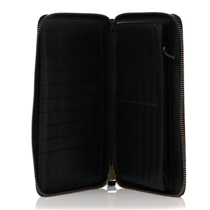 Gucci Calfskin Matelasse GG Marmont Zip Around Organizer Wallet Black 5 of 8