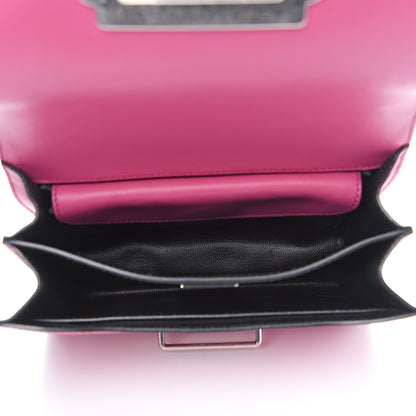 Prada City Calf Saffiano Studded Cahier Bag Fuxia Black 4 of 10