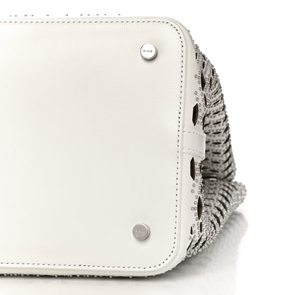 Alaia Calfskin Laser Cut Mina 32 Bag Blanc Optique 7 of 10