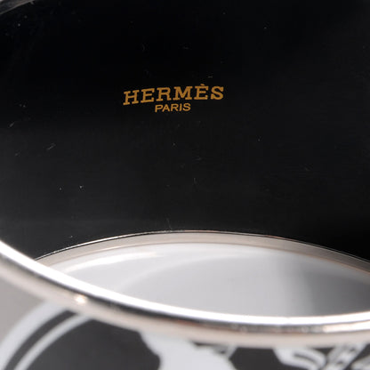 Hermes Enamel Printed Ex Libris Extra Wide Bracelet 70 3 of 5