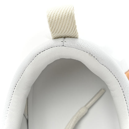 Hermes Calfskin Suede Goatskin Bouncing Sneakers 37 White 10 of 11