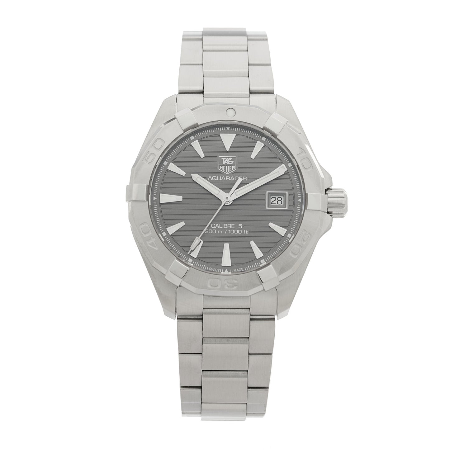 Stainless Steel 41mm Aquaracer 300M Automatic Watch Grey WAY2113-0
