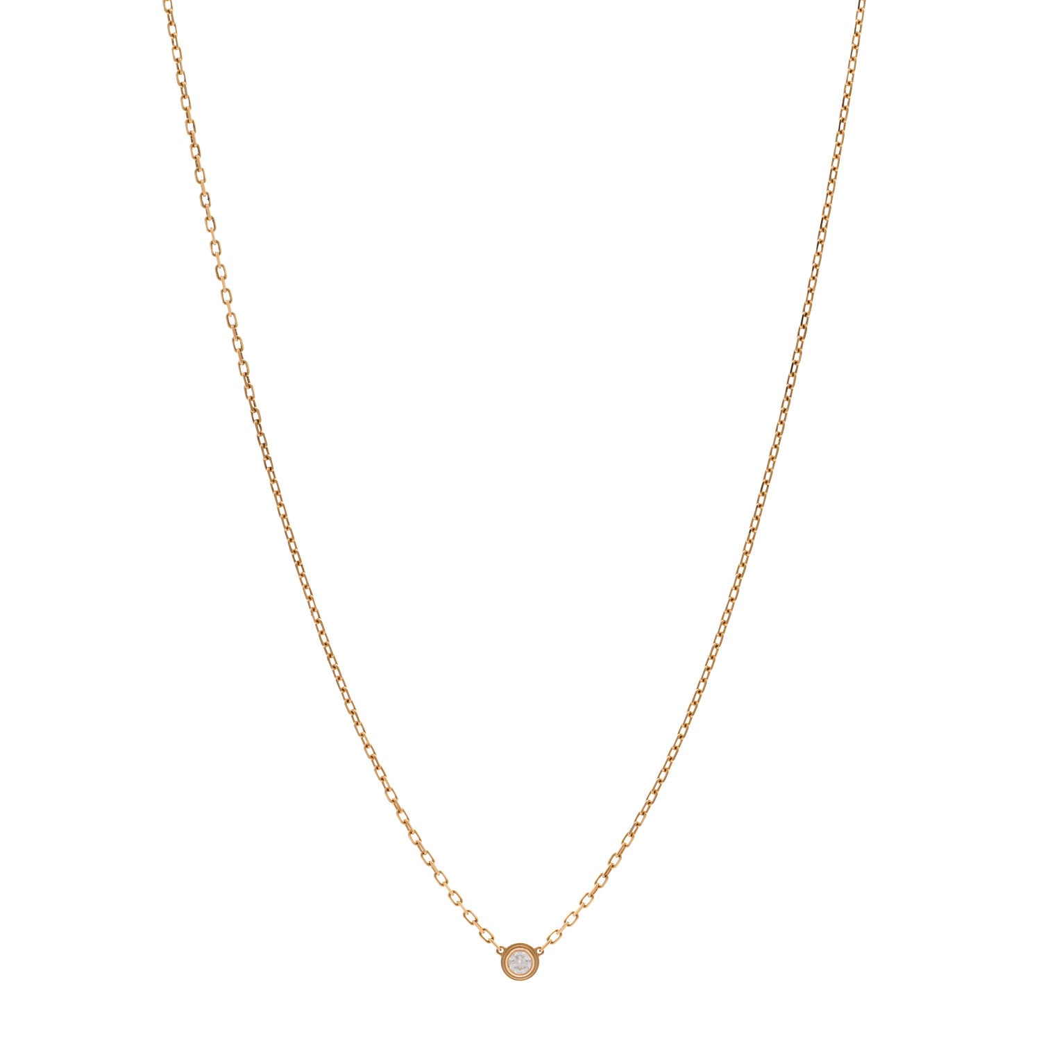 Cartier 18K Pink Gold Diamond SM D'Amour Pendant Necklace 1 of 4