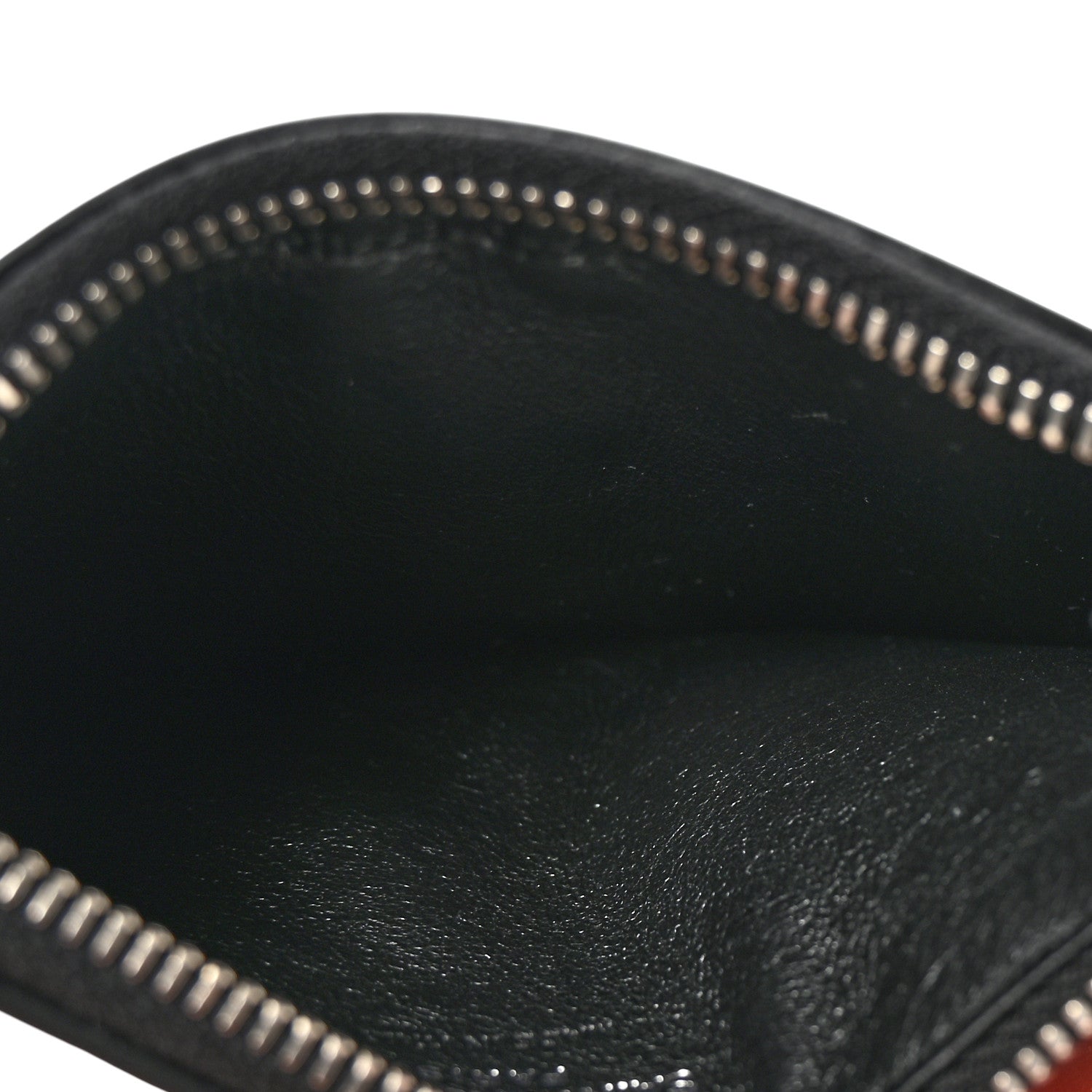 Saint Laurent Shiny Calfskin Monogram Fragments Zippered Card Case Black 5 of 6