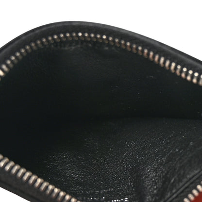 Saint Laurent Shiny Calfskin Monogram Fragments Zippered Card Case Black 5 of 6
