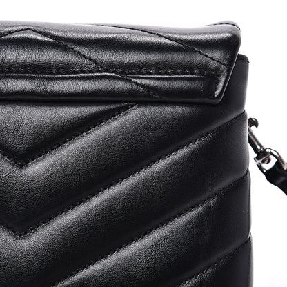 Saint Laurent Calfskin Y Quilted Monogram Toy Loulou Crossbody Bag Black 11 of 12