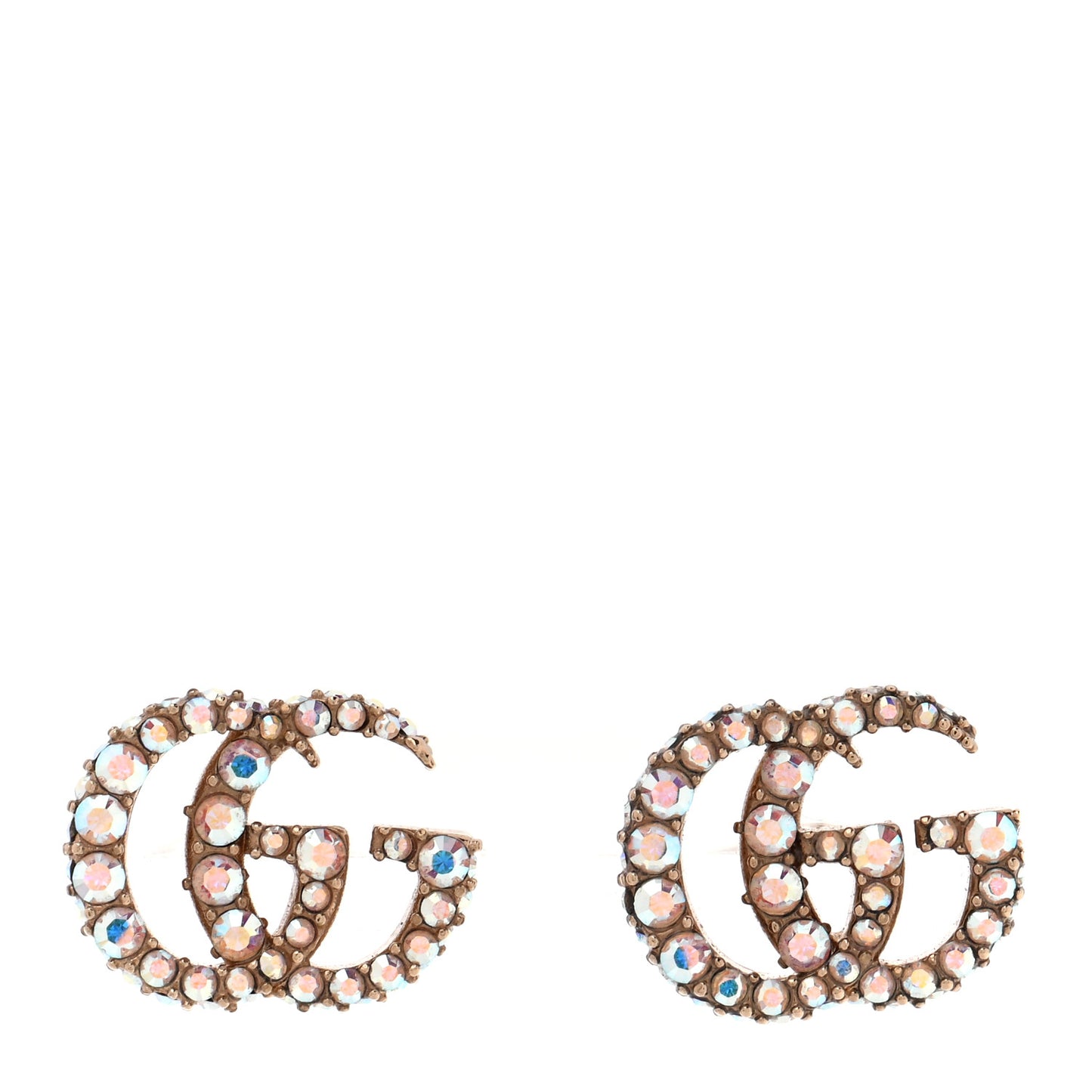 Crystal GG Marmont Stud Earrings Aurora Borealis