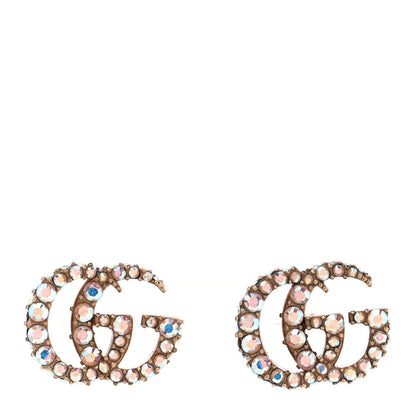 Gucci Crystal GG Marmont Stud Earrings Aurora Borealis 1 of 5