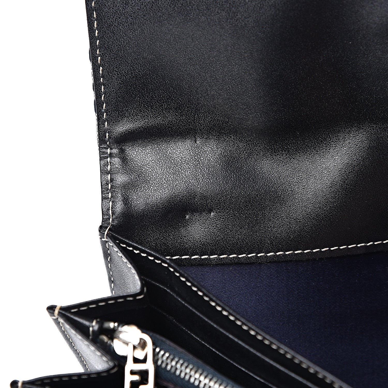 Fendi Zucchino Forever Continental Wallet Navy 10 of 11