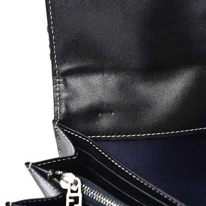 Fendi Zucchino Forever Continental Wallet Navy 10 of 11