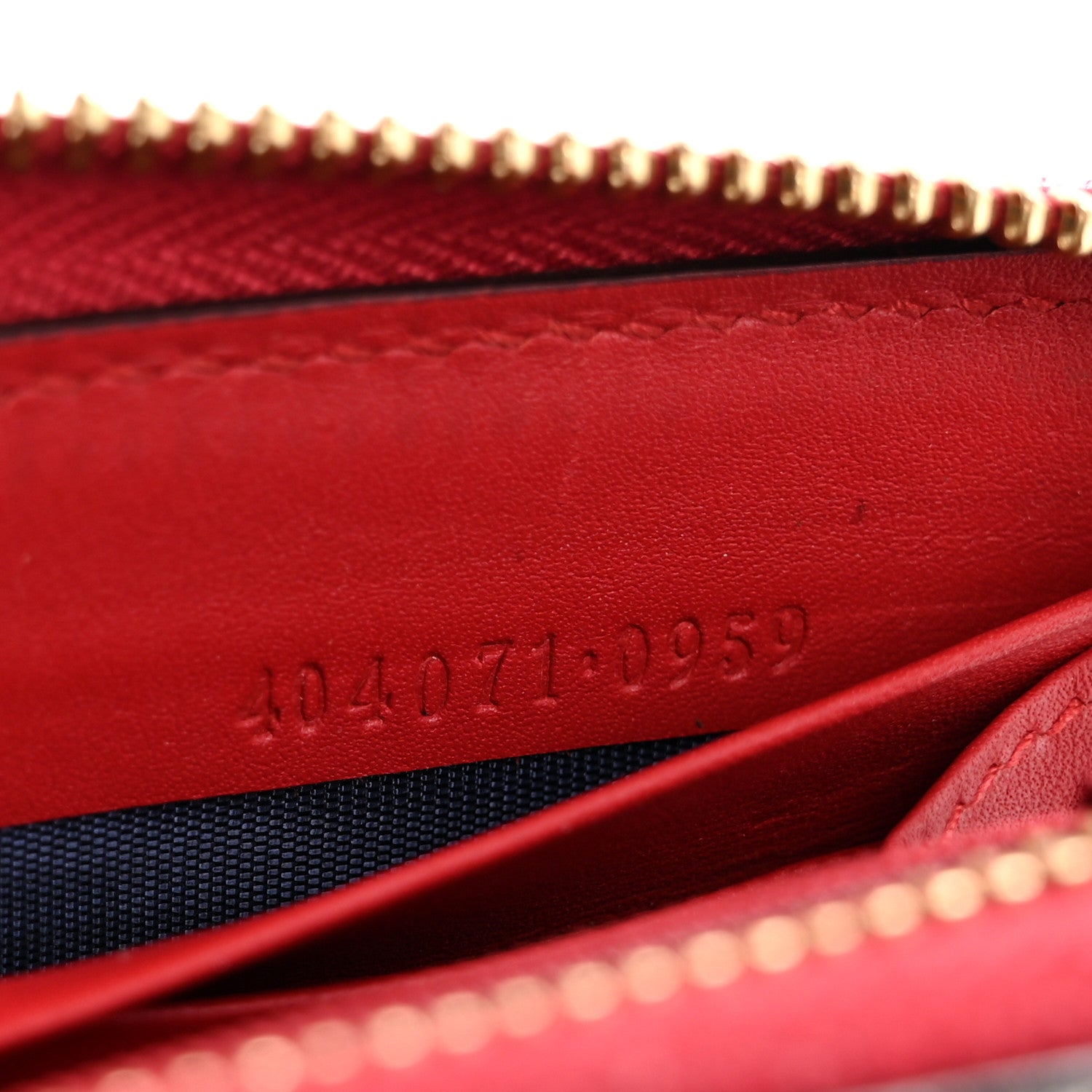 Gucci GG Supreme Monogram Blooms Zip Around Wallet Blue Red 7 of 17