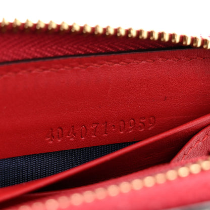 Gucci GG Supreme Monogram Blooms Zip Around Wallet Blue Red 7 of 17