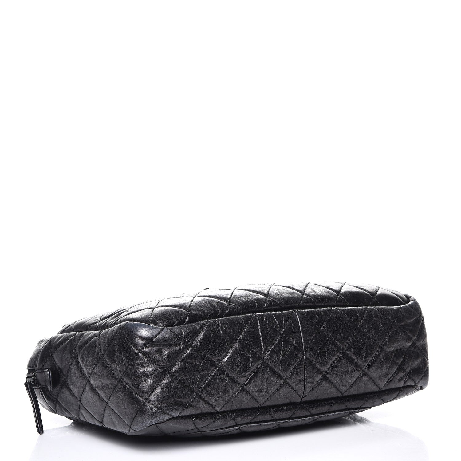 Chanel Metallic Aged Calfskin Quilted Large Reissue Camera Case Black 5 of 8