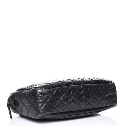 Chanel Metallic Aged Calfskin Quilted Large Reissue Camera Case Black 5 of 8
