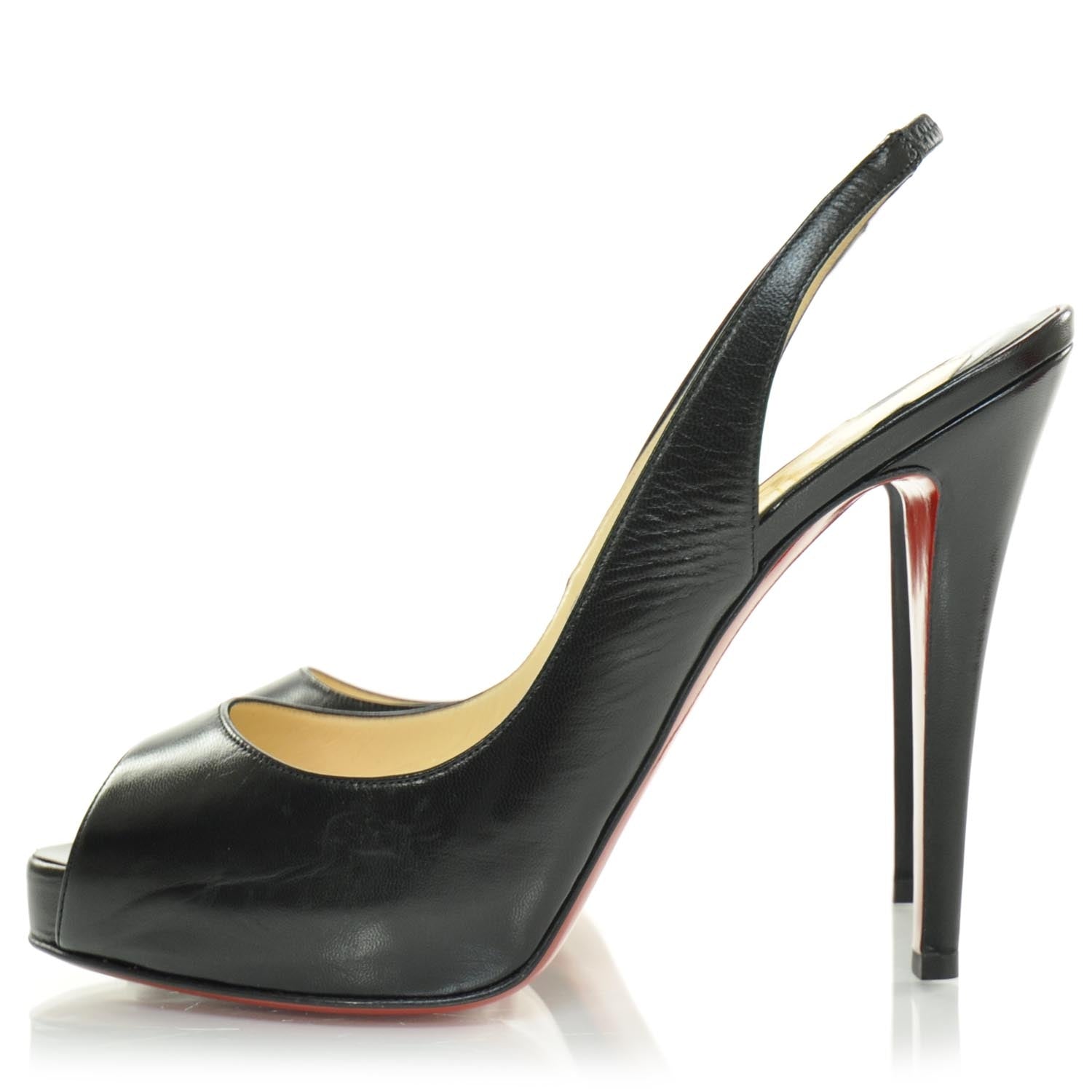 Christian Louboutin Kid No Prive 120 Pumps 39 Black 1 of 7