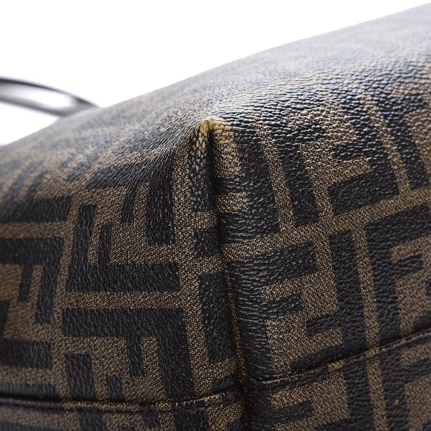 Fendi Zucca Spalmati Medium Roll Tote Tobacco Moro 10 of 13