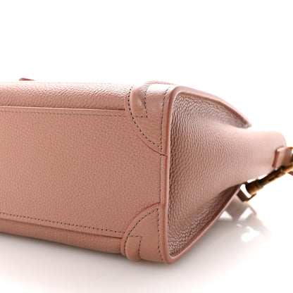 Celine Drummed Calfskin Nano Luggage Antique Rose 11 of 11