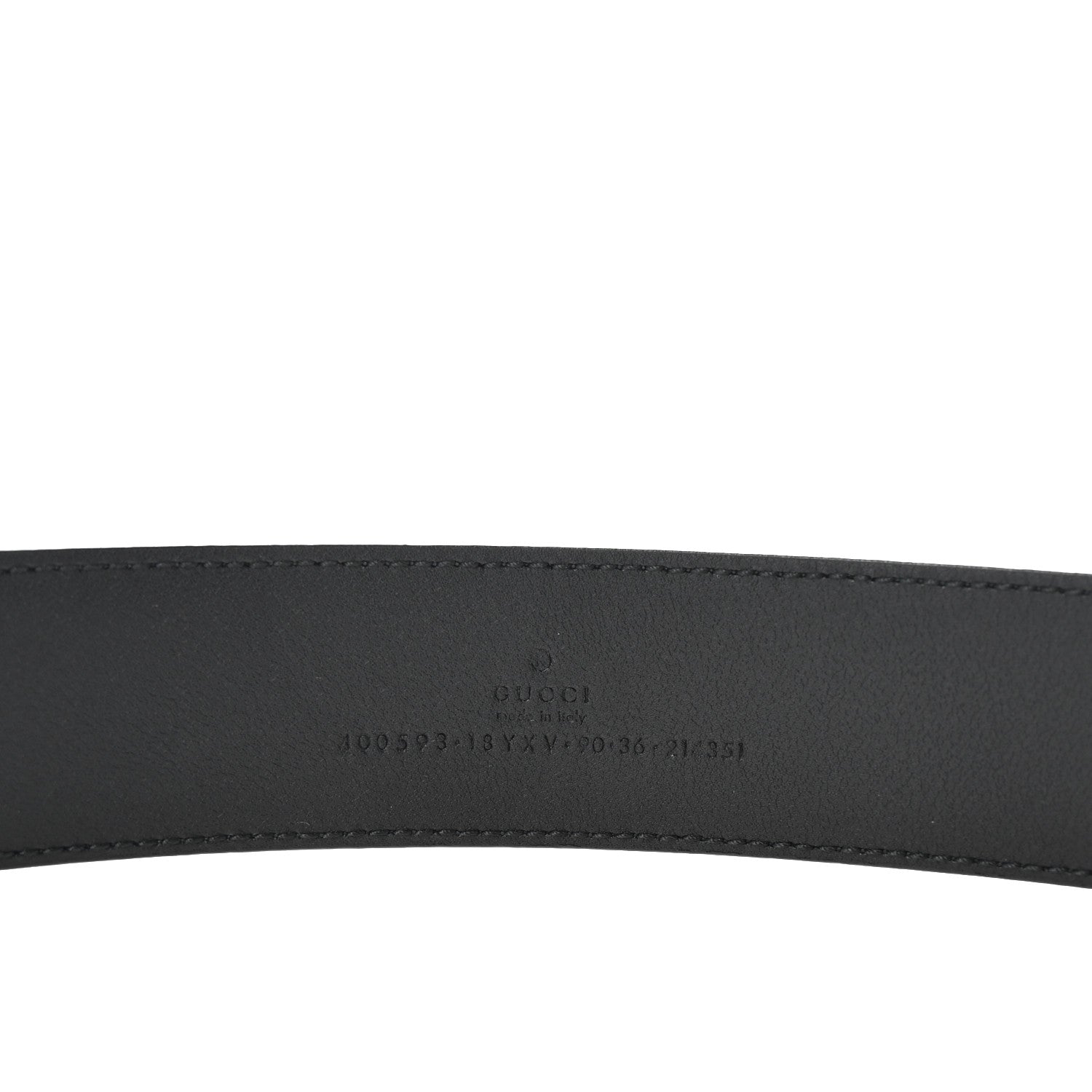 Gucci Azalea Calfskin Enamel Monochrome Double G 40mm Belt 90 36 Black 5 of 6