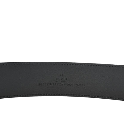 Gucci Azalea Calfskin Enamel Monochrome Double G 40mm Belt 90 36 Black 5 of 6