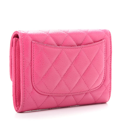 Chanel Caviar Quilted Small Flap Wallet Pink 3 of 7